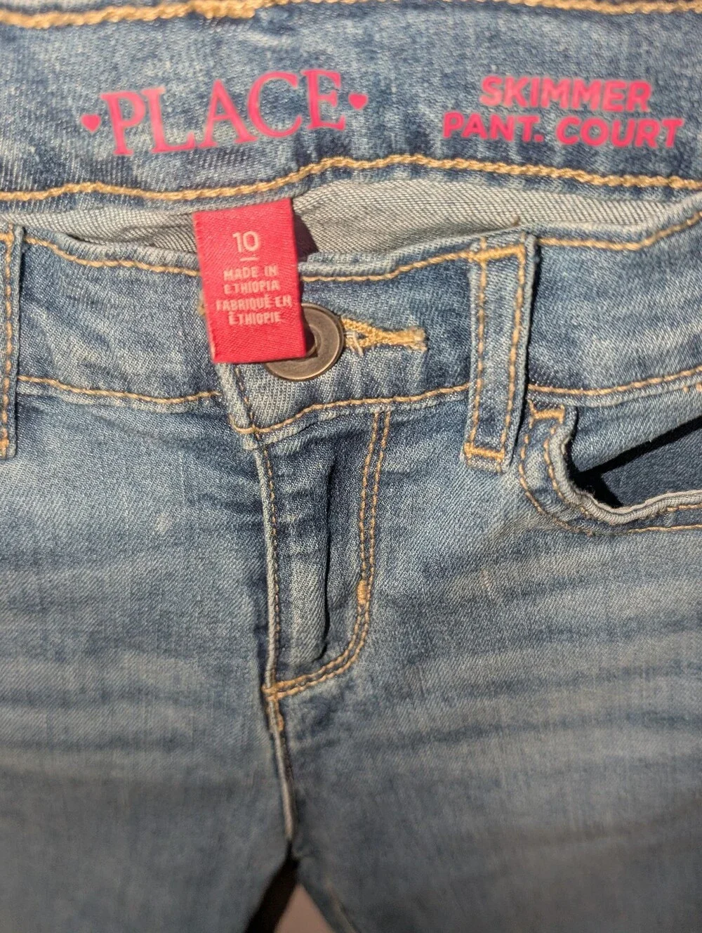 The Children's Place Casual Classic Bermuda Denim Skimmer Shorts Girls- Size 10